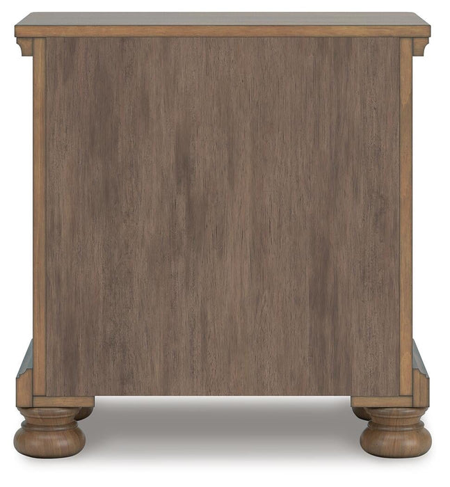 Vandenmore California King Panel Bed with Mirrored Dresser and Nightstand
